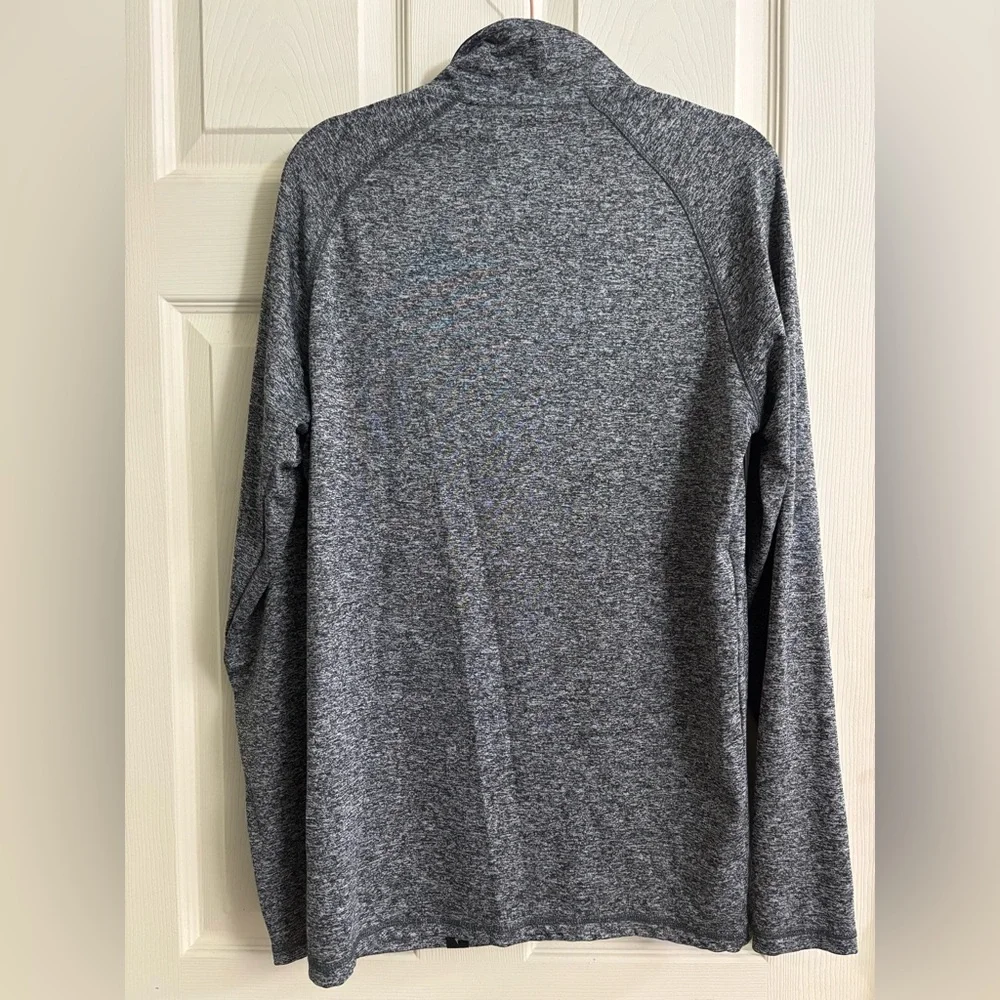 Fanatics Carolina Panthers Heather Gray and Black Quarter-Zip Pullover